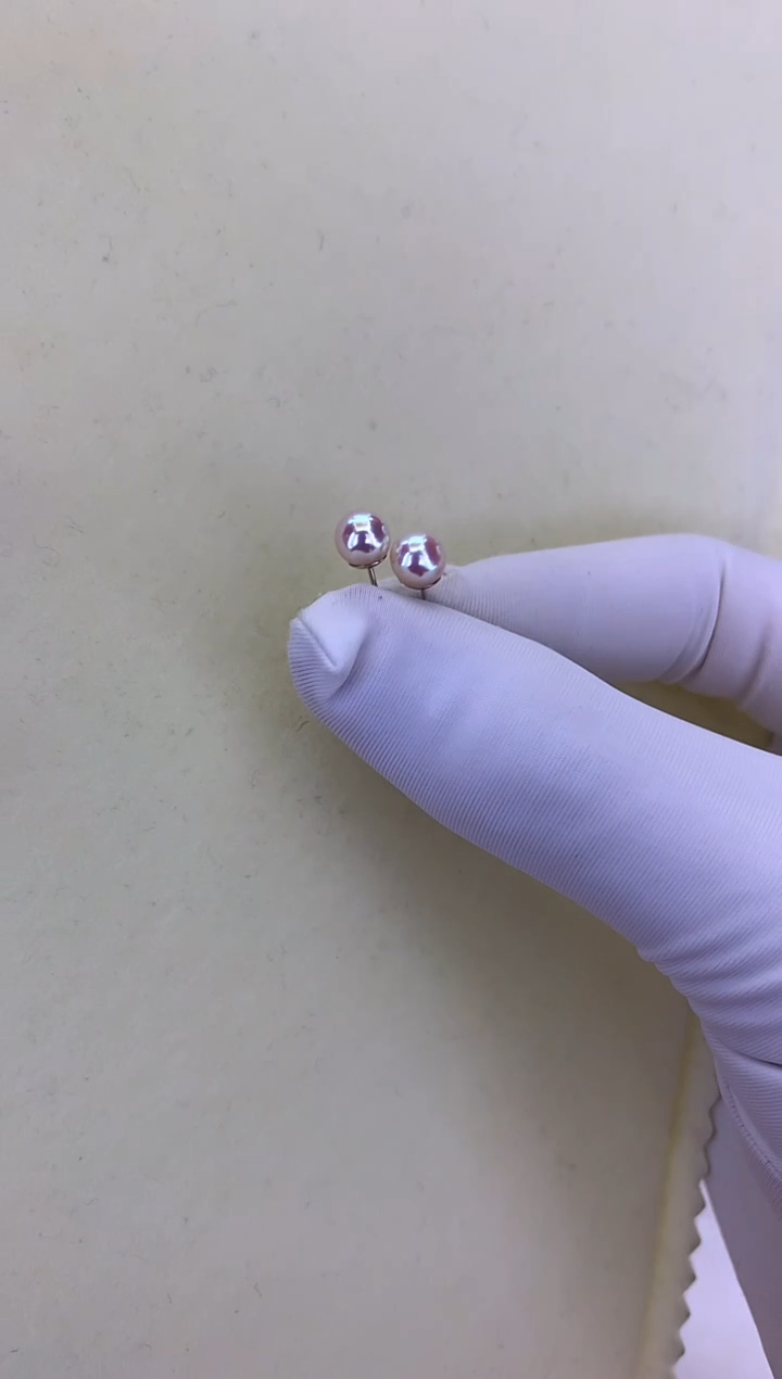 银S925镶嵌DA海水珍珠 GD216 5-6 彩凛素钉