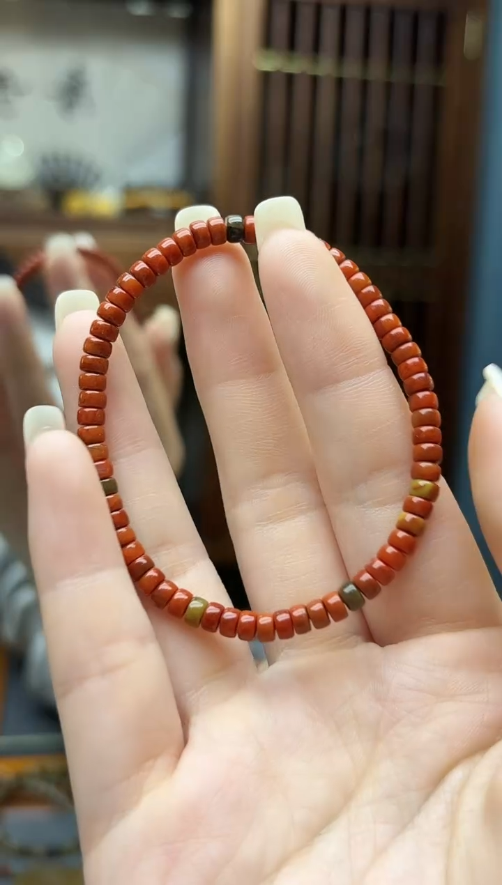 未镶嵌南红玛瑙挂件南红直切手串4.4mmLX