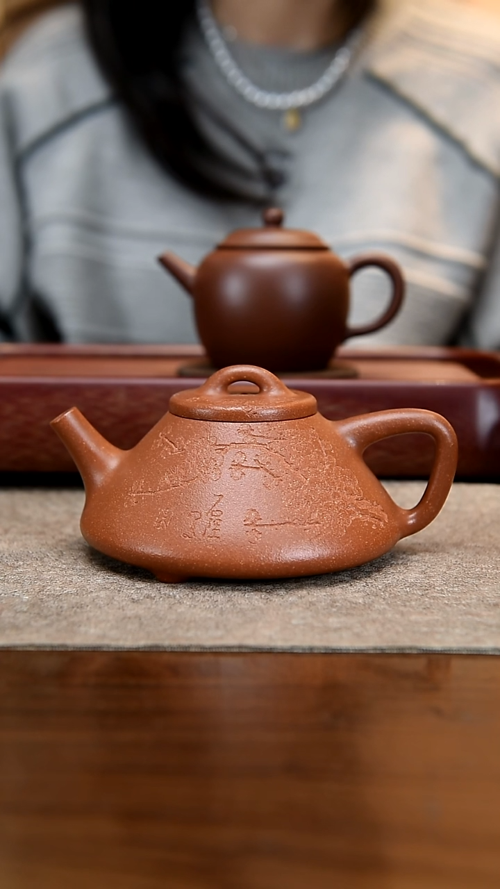 【闪购商品】紫砂紫砂子冶石瓢紫砂壶