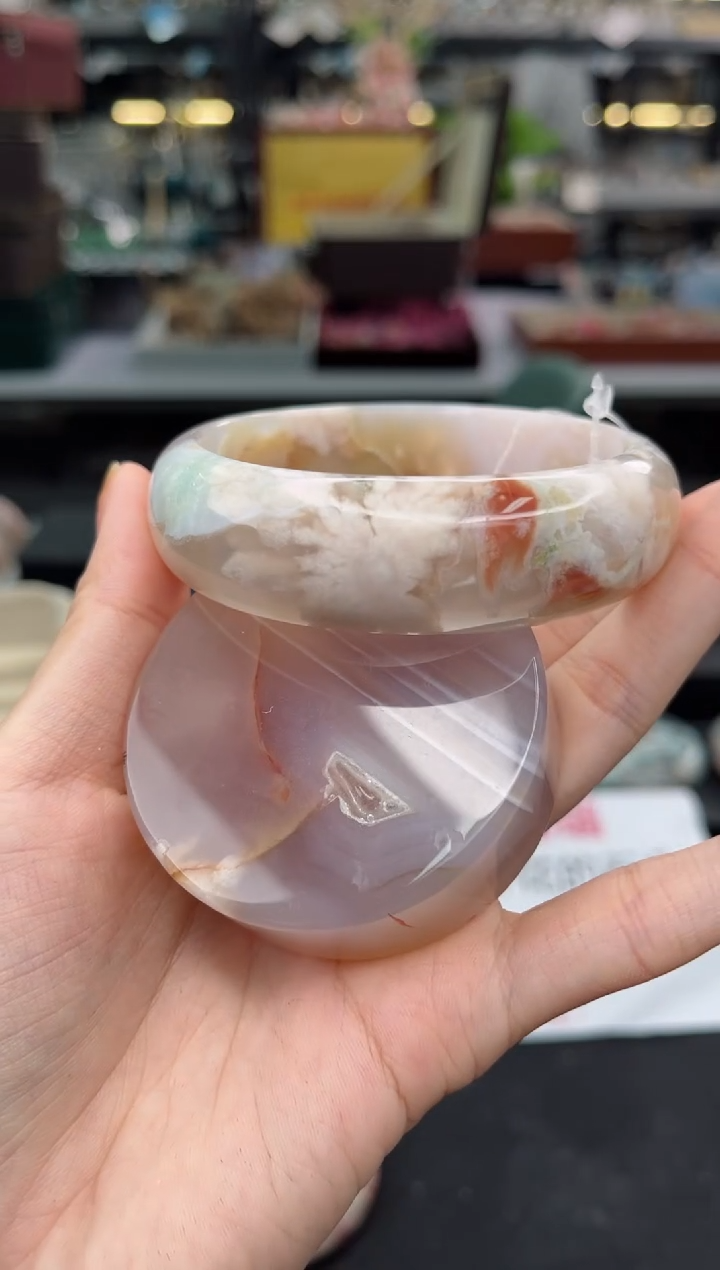 【闪购商品】石英质玉手镯未镶嵌61圈口（赠品镯心）6536275