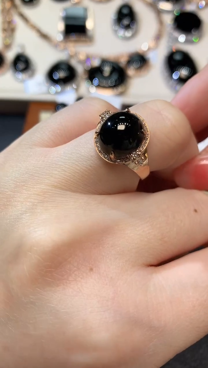 【闪购商品】翡翠戒指18K金镶嵌D66 翡翠