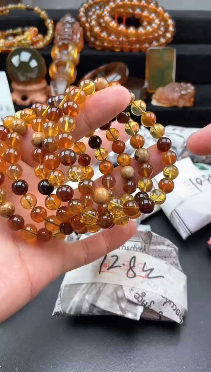 【闪购商品】琥珀手链未镶嵌多宝手串【多样性发货其中一】