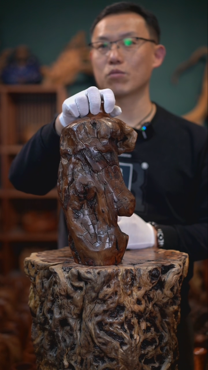 【闪购商品】枣木雷击枣木小口瓶