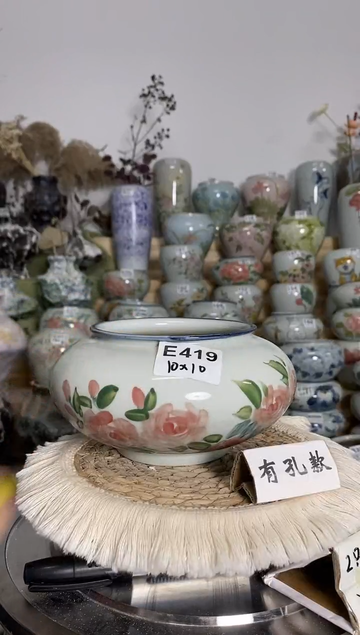 景德镇瓷韵手工手绘   E419