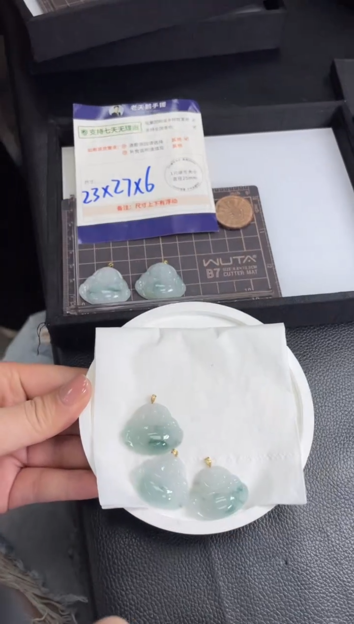 【闪购商品】翡翠挂件18K金镶嵌翡翠佛公FL05/多样性发其一CP