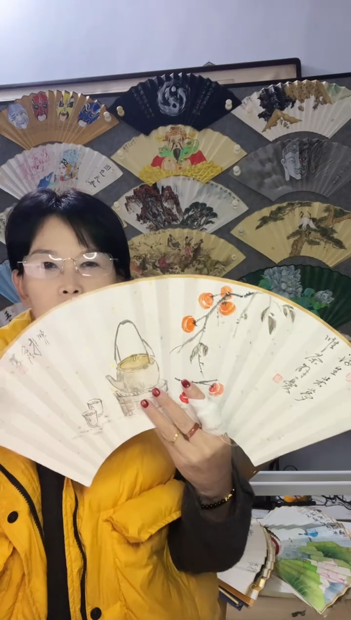 扇子九五寸十八方玉竹折扇