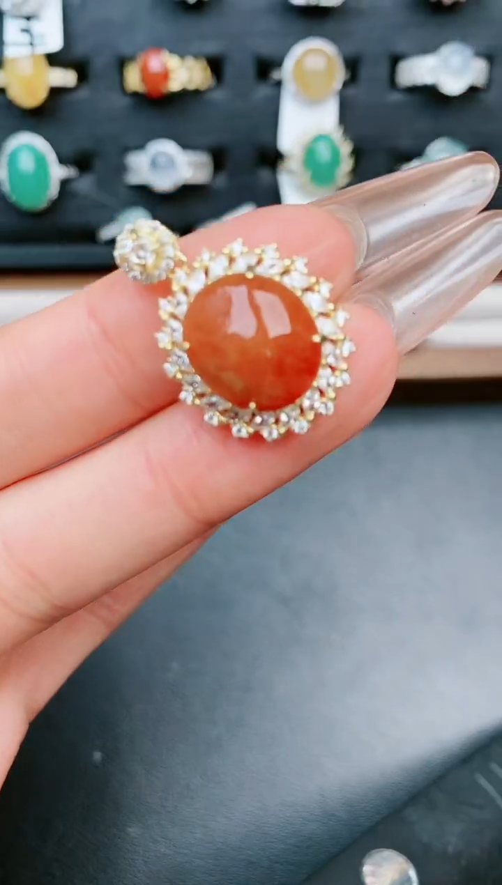 【闪购商品】翡翠戒指银S925镶嵌....