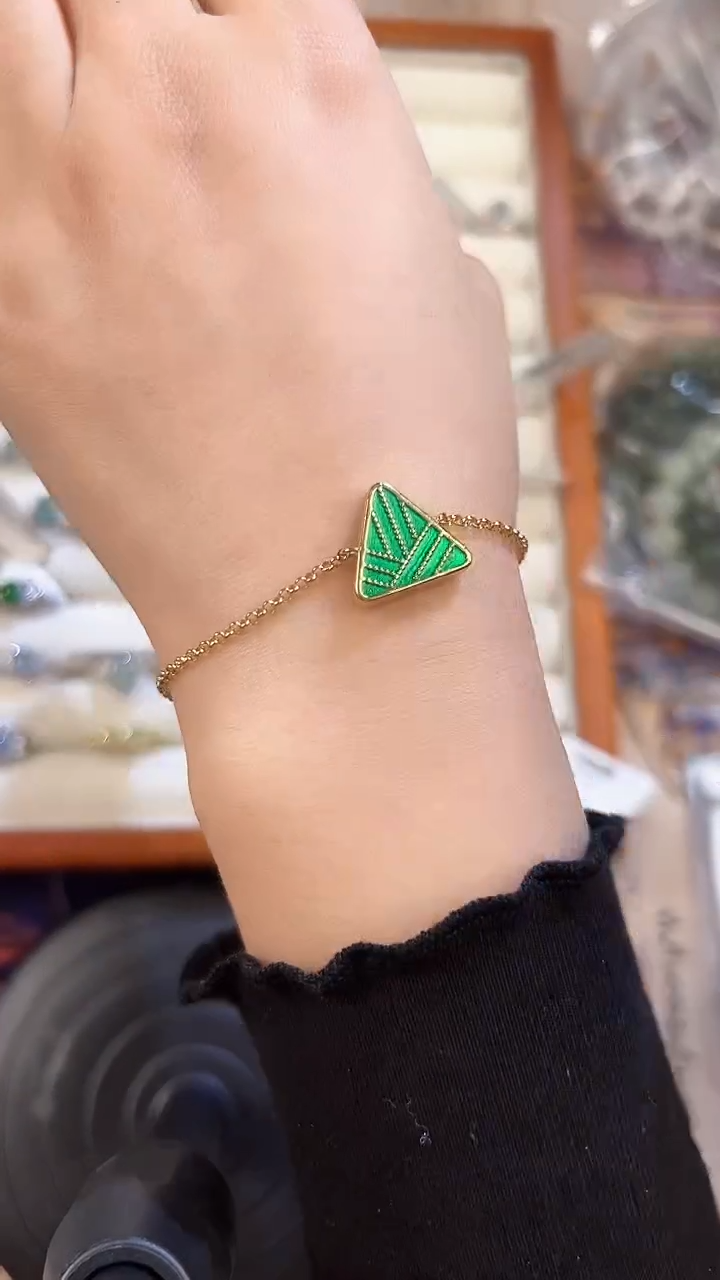 【闪购商品】翡翠手链银S925镶嵌YDY769