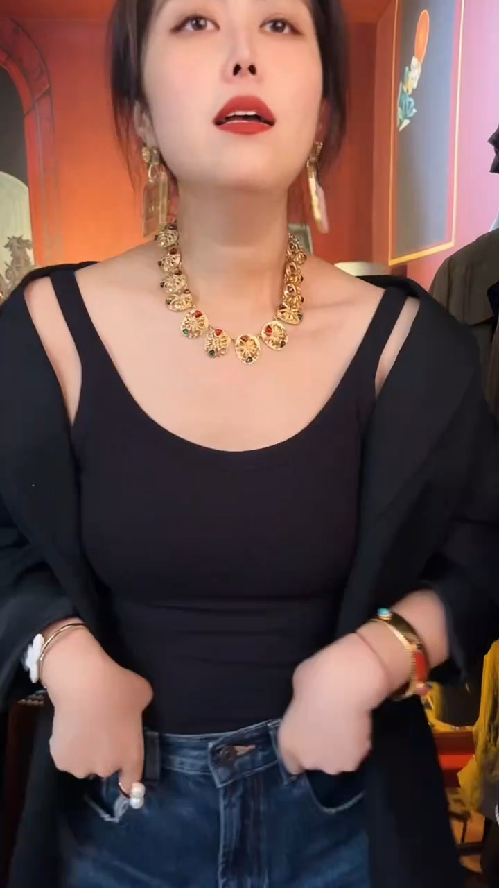 合金无合金无孤品不折腾系列彩色镶嵌款项链