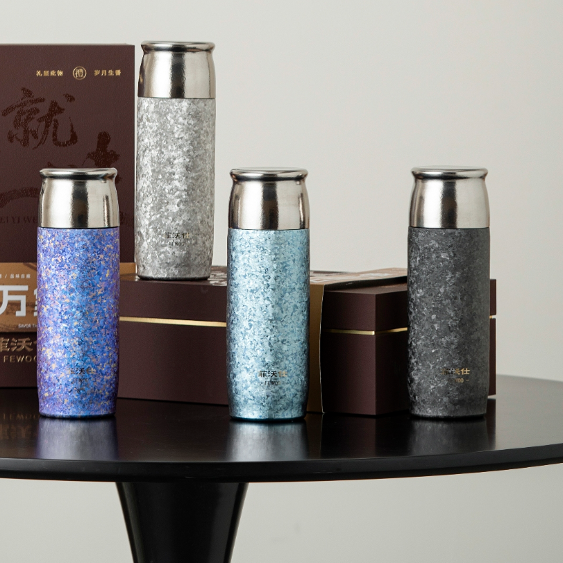 纯钛雪花保温杯水杯单只420ml