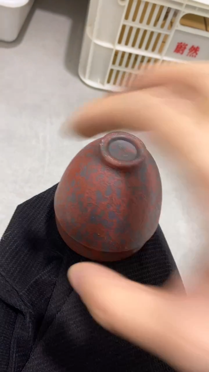 瓷片一对斗笠陶瓷茶具茶器