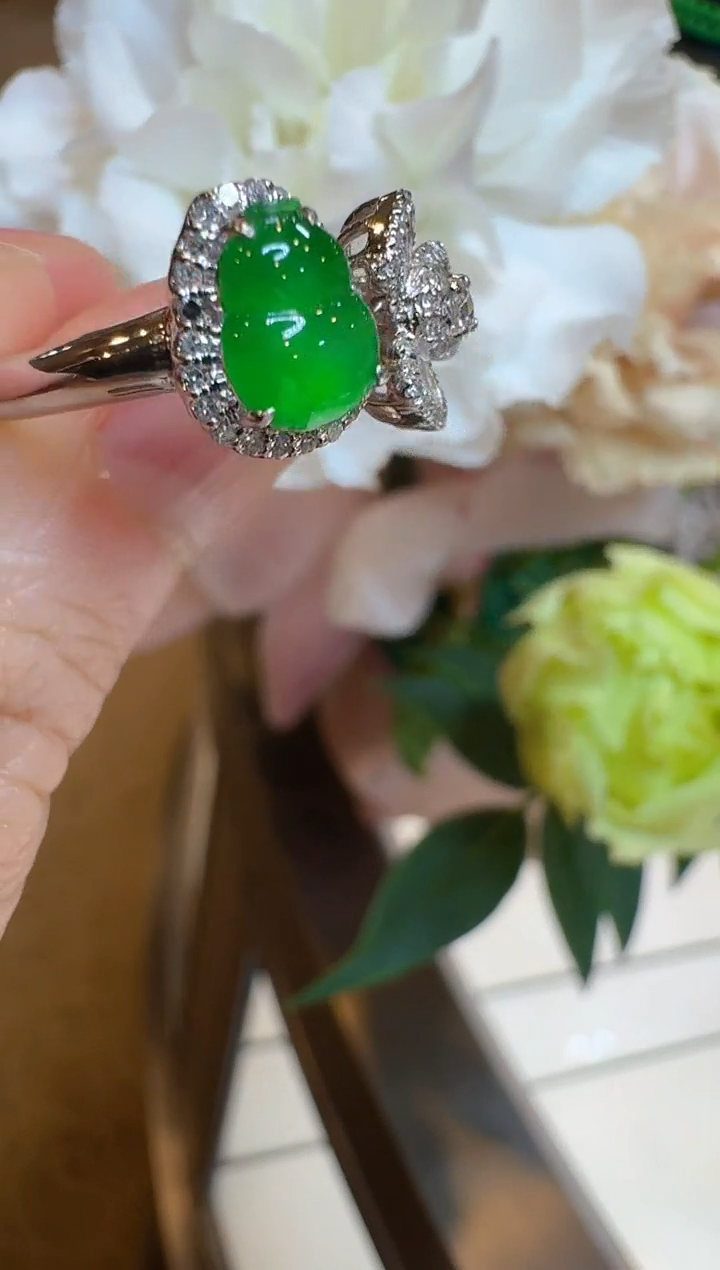 【闪购商品】翡翠戒指18K金镶嵌多样性团购发一件