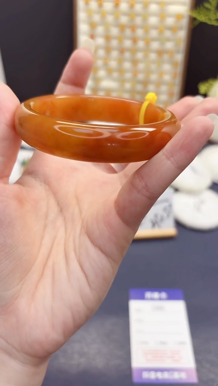 石英质玉手镯未镶嵌86-财气镯-圈口62