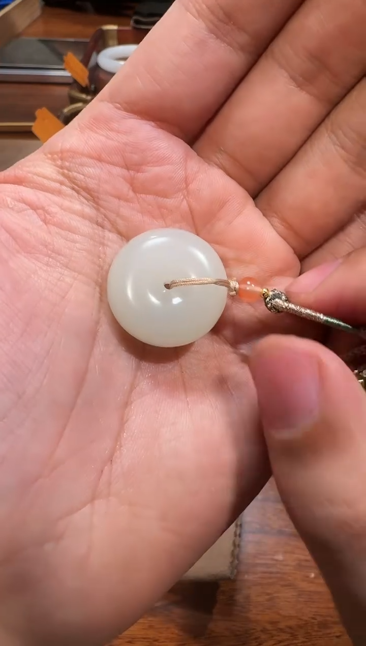 【闪购商品】和田玉吊坠未镶嵌1391 25mm平安扣