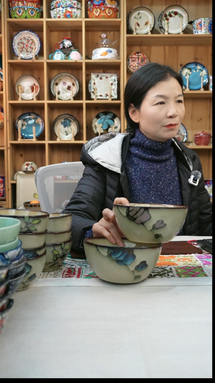 瓷片小可陶瓷高温面碗各两只一共四只