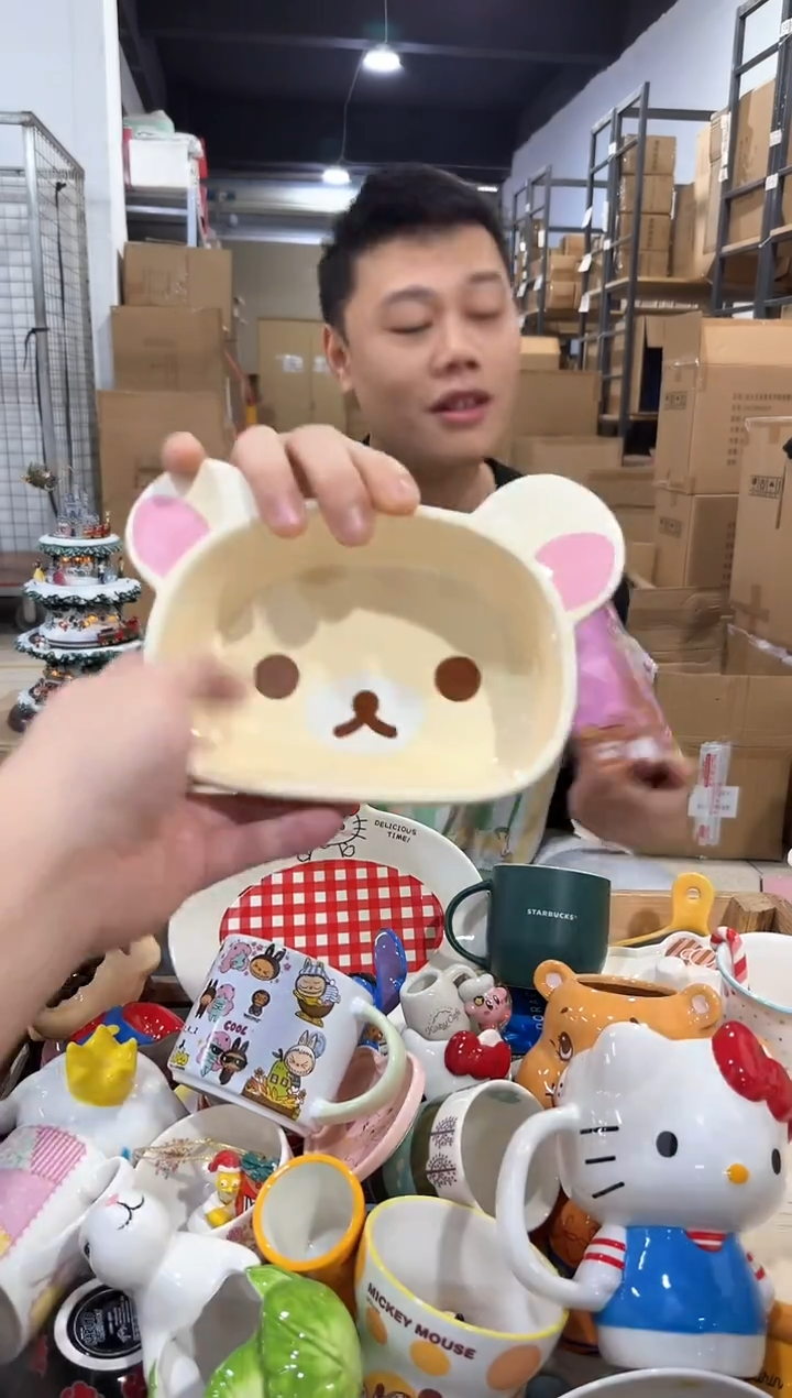 瓷片原盒熊妹深碗 