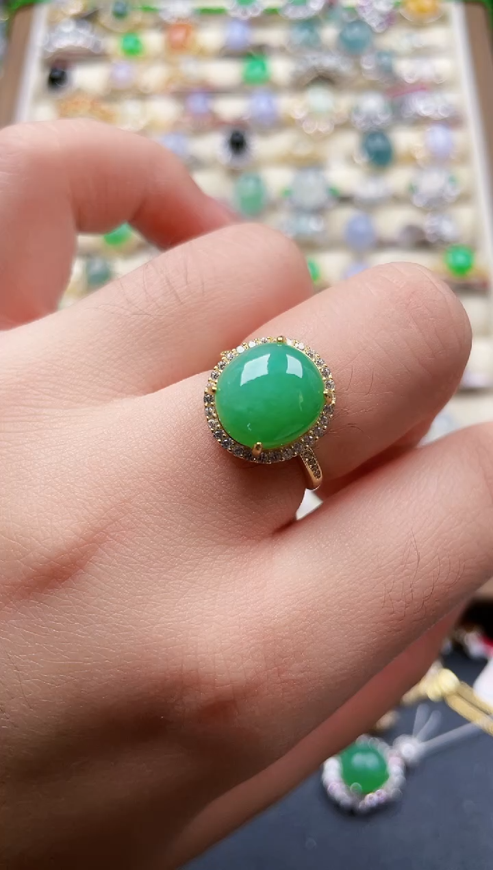 颈饰银S925镶嵌翡翠143