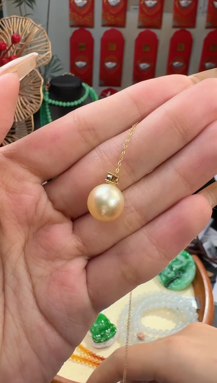 【闪购商品】海水珍珠颈饰18K金镶嵌挂件