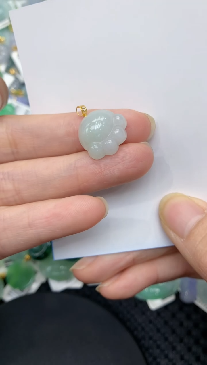 【闪购商品】翡翠颈饰18K金镶嵌11111111