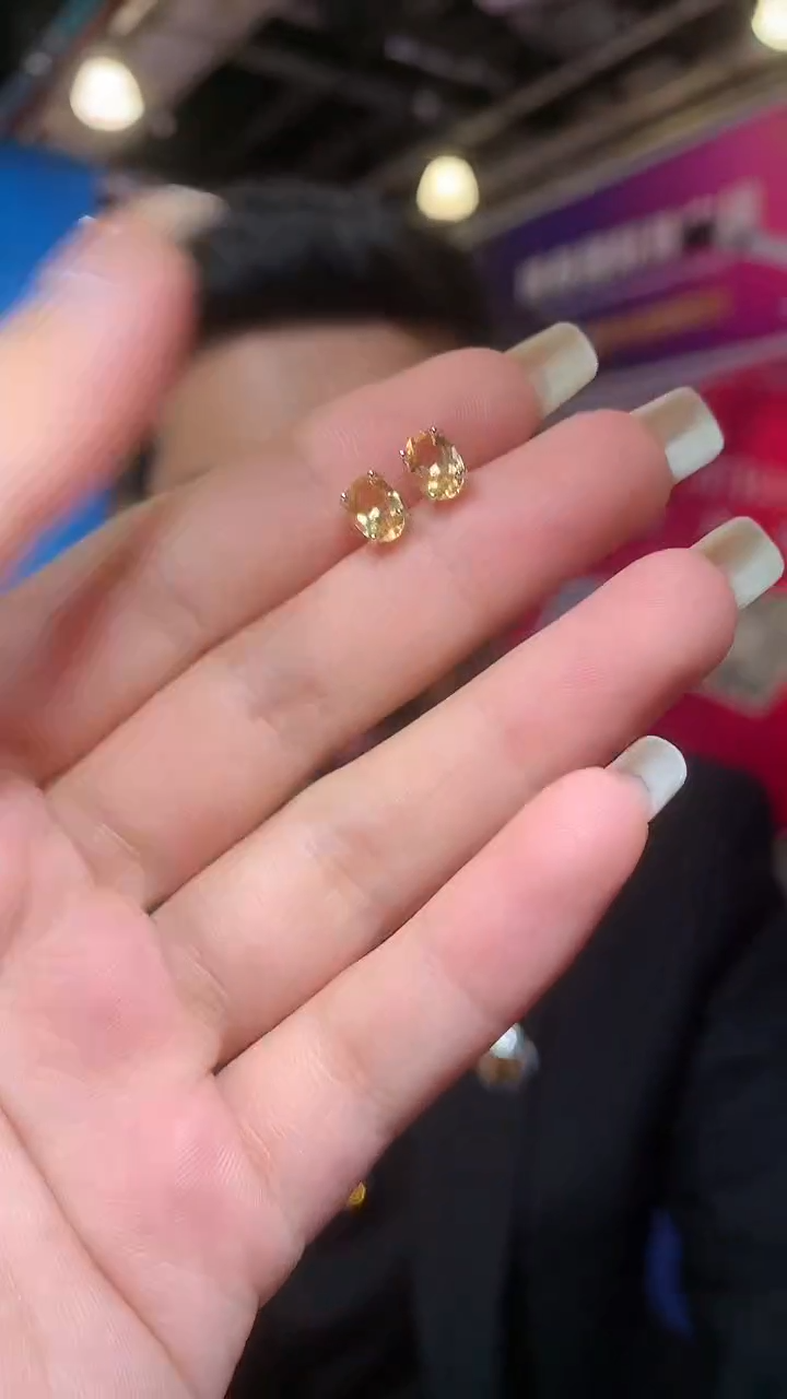 银S925镶嵌耳饰水晶【宝石世家严选】