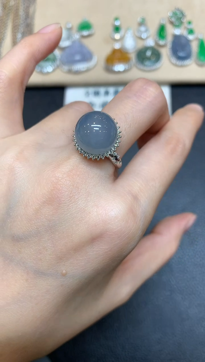 【闪购商品】翡翠戒指18K金镶嵌【无服务费