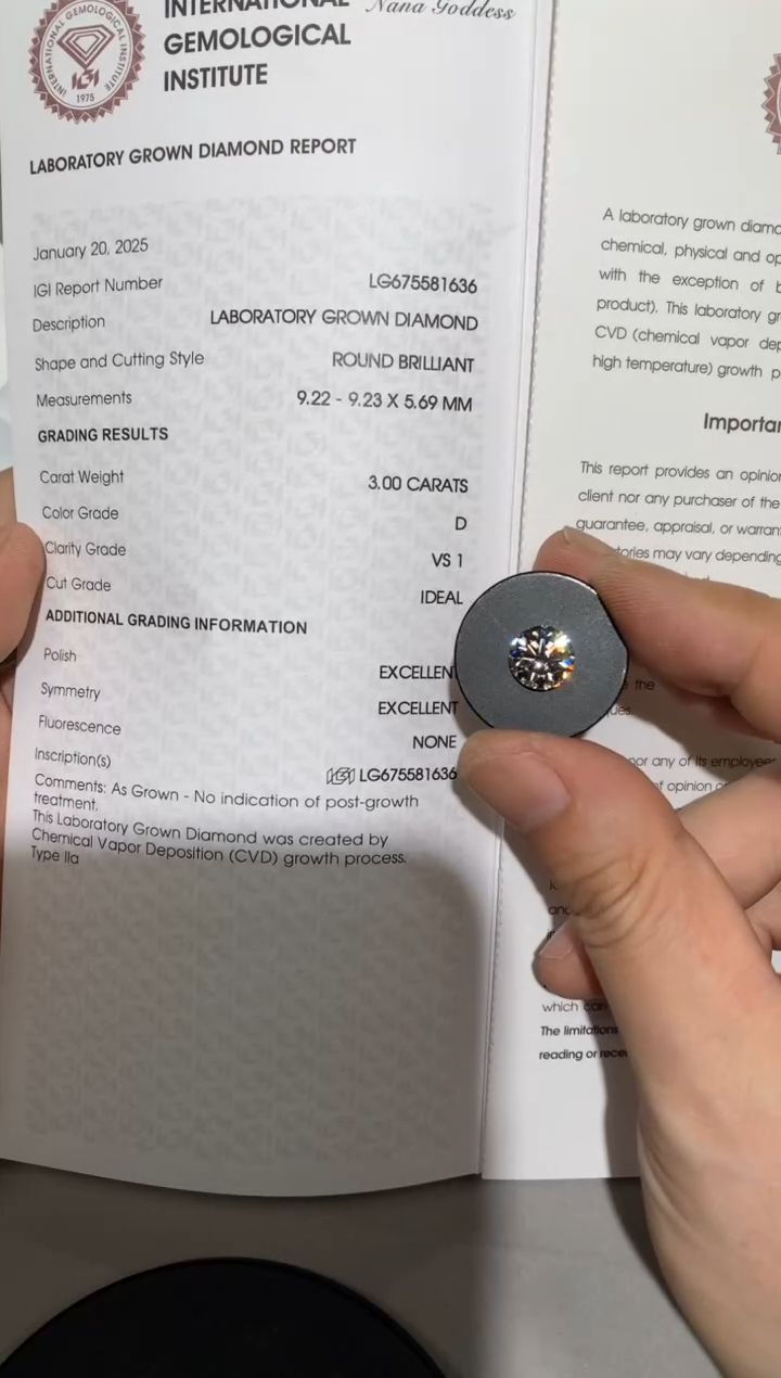 【闪购商品】实验室培育钻石裸石未镶嵌3D675581636