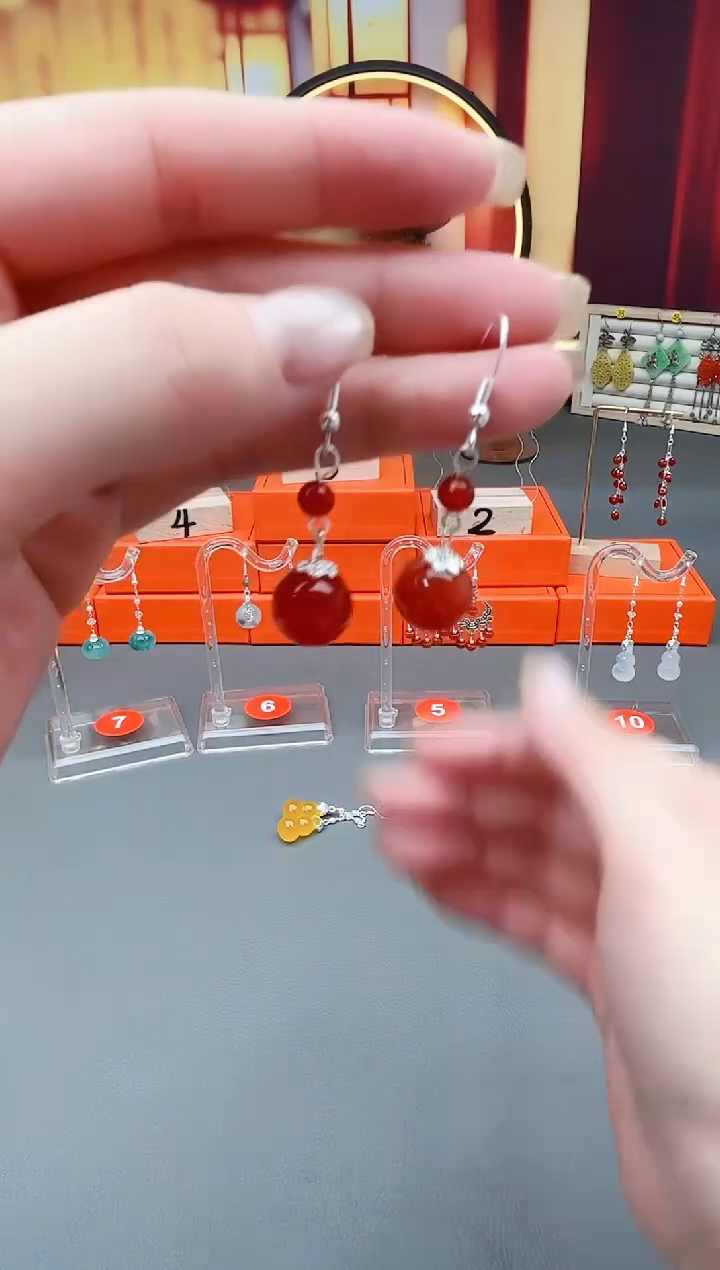 未镶嵌耳钉玛瑙/玉髓409