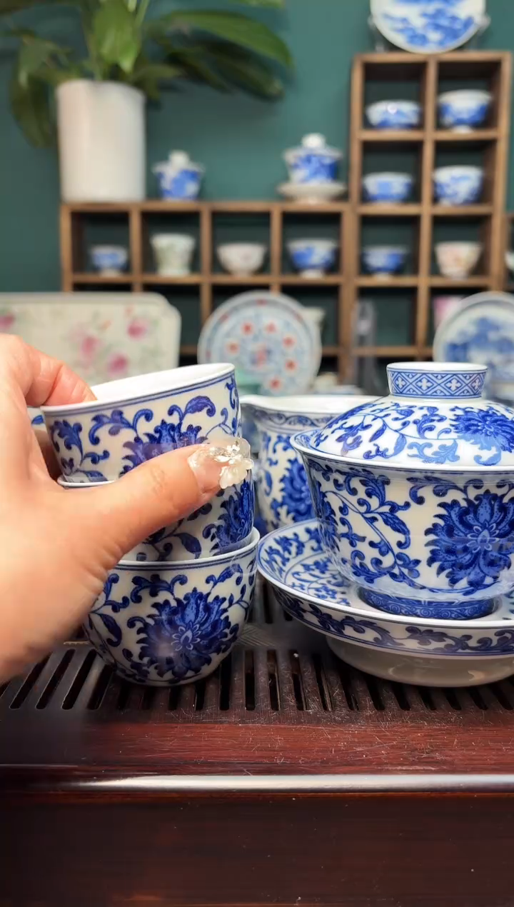 【闪购商品】大容量220盖碗+公道+茶漏+3个客杯