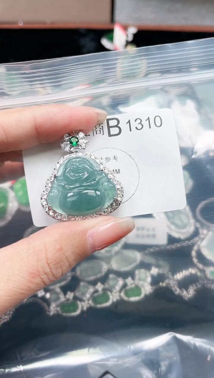 【闪购商品】翡翠颈饰未镶嵌1310赠皮绳