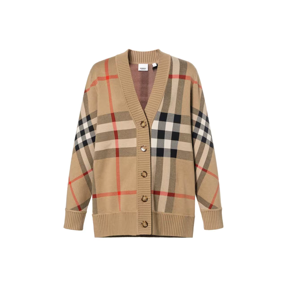 未使用 BURBERRY/博柏利 经典格纹针织开衫外套