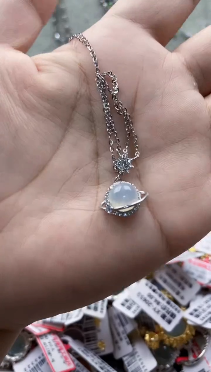 翡翠戒指银S925镶嵌99999999    2