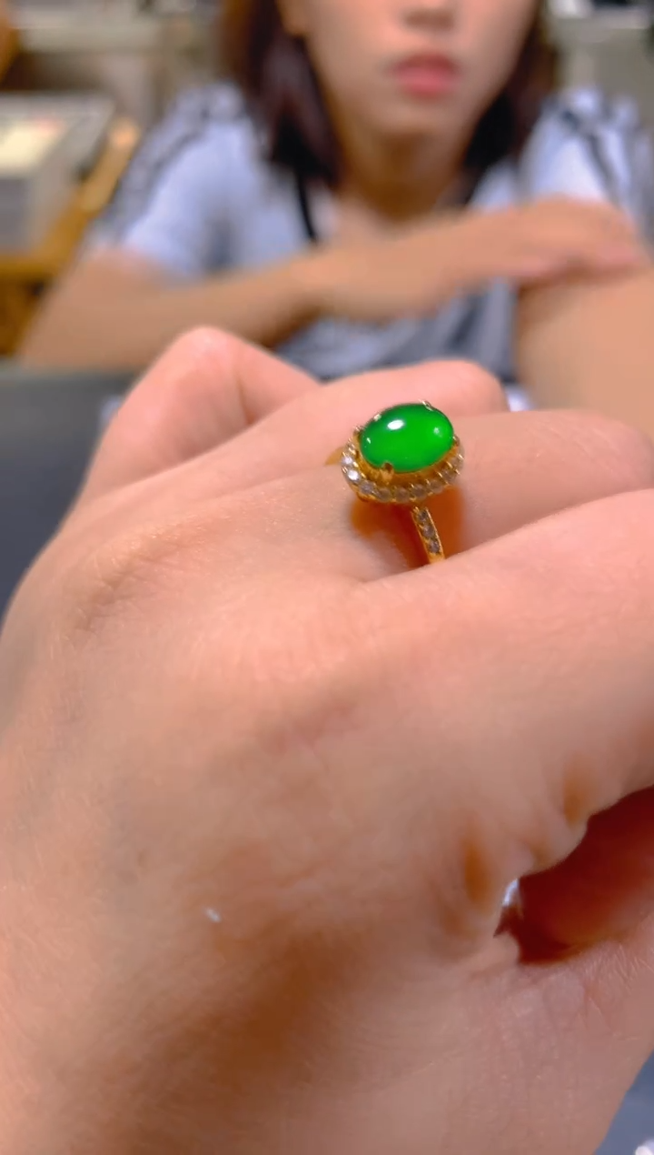 未镶嵌戒指翡翠多样性发一