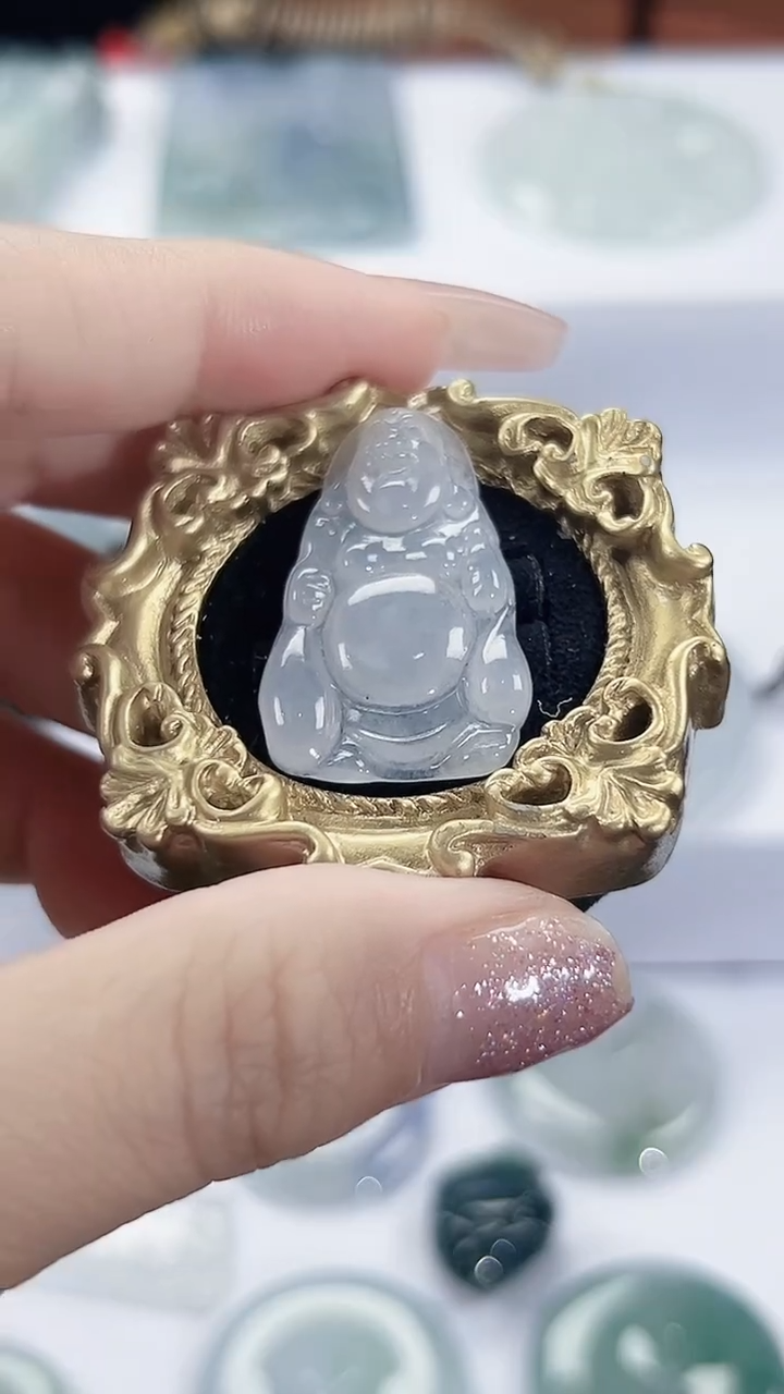 颈饰未镶嵌翡翠天然缅A翡翠吊坠