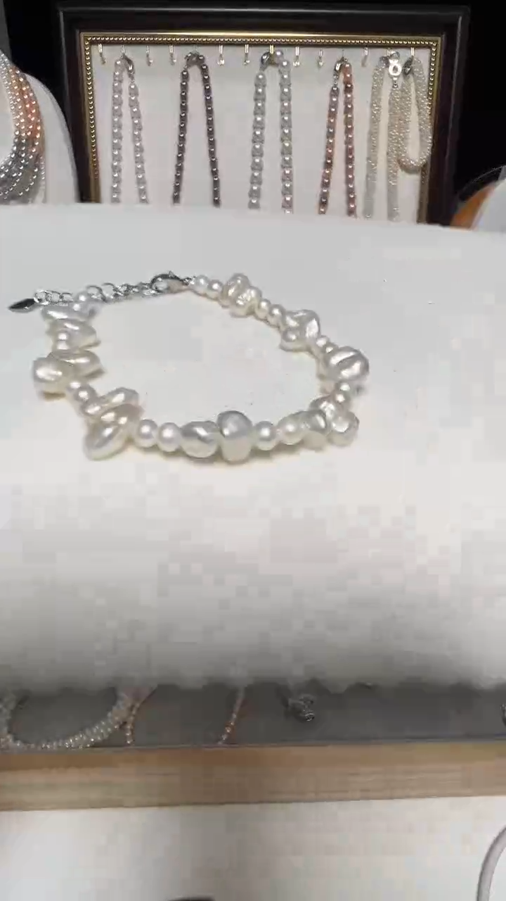 钛钢手绳淡水珍珠永丽珍珠严选