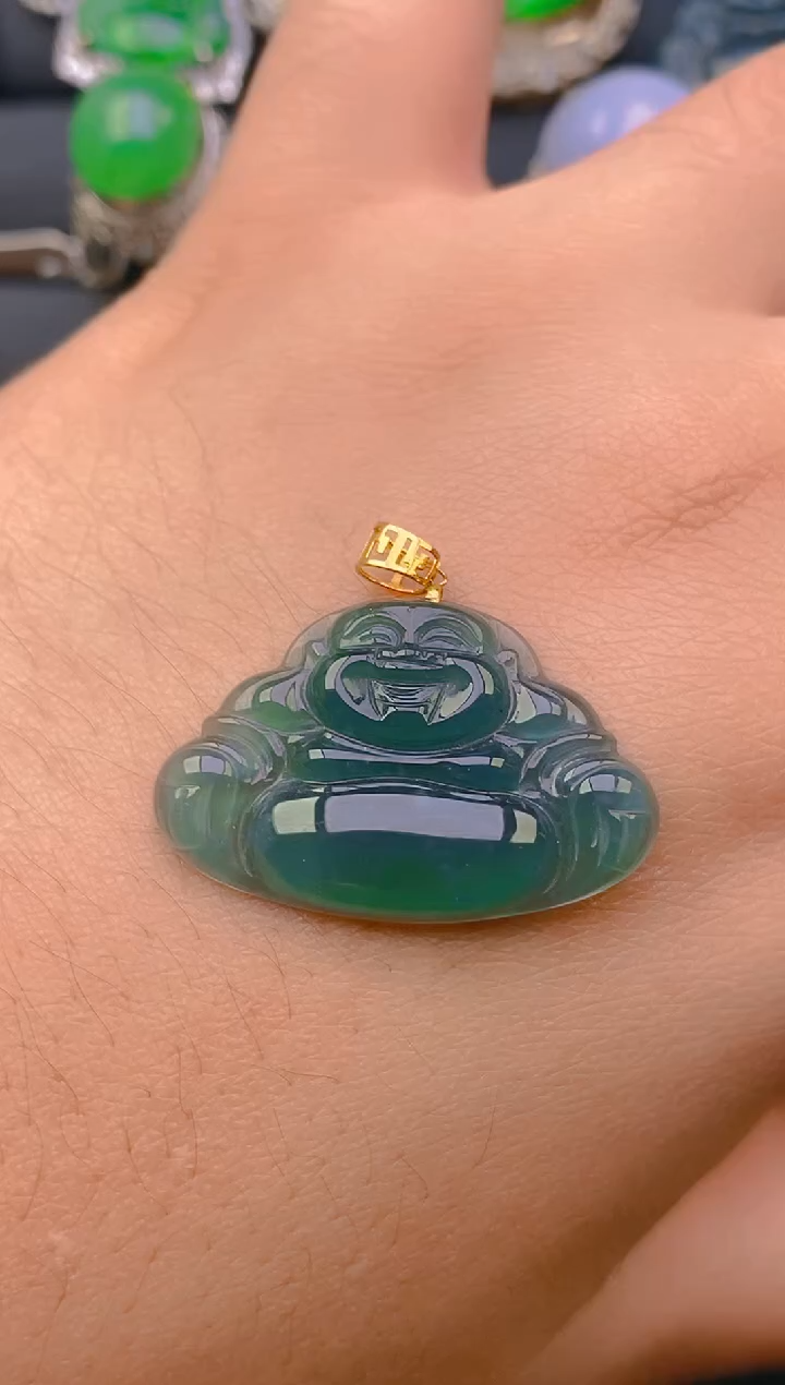 【闪购商品】翡翠戒指18K金镶嵌天然A货翡翠1