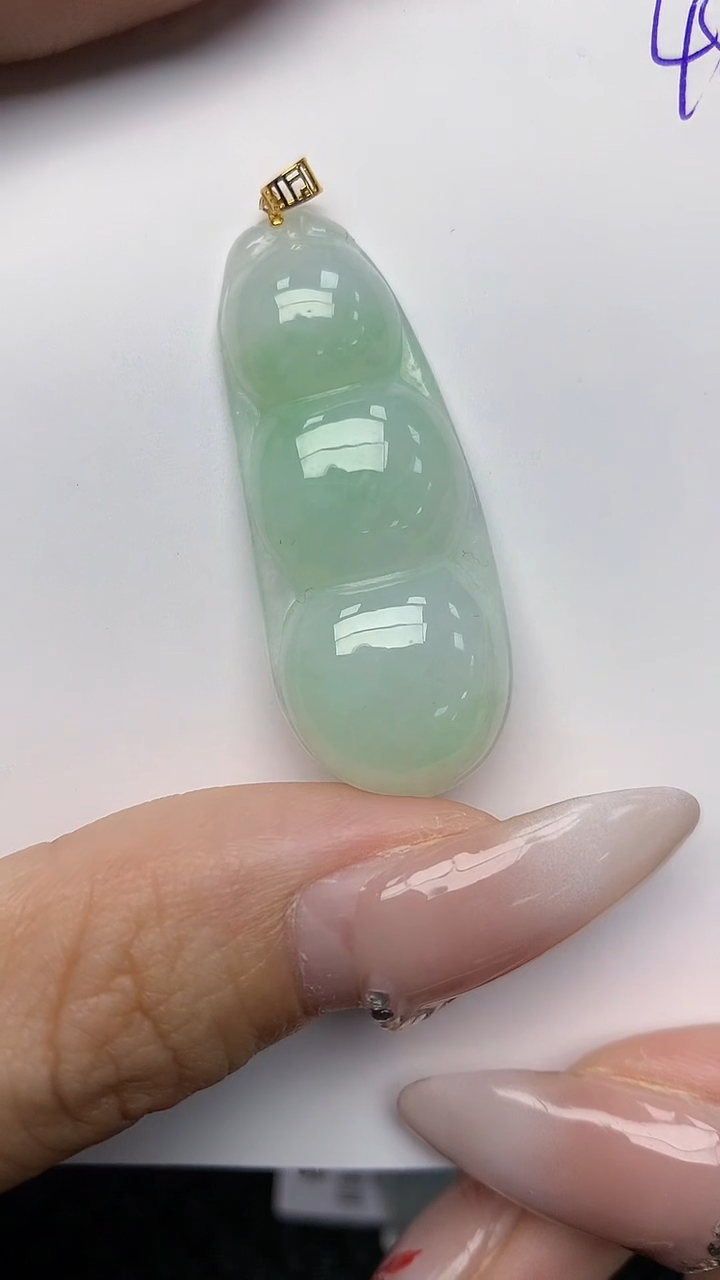 【闪购商品】翡翠颈饰18K金镶嵌天然翡翠A货