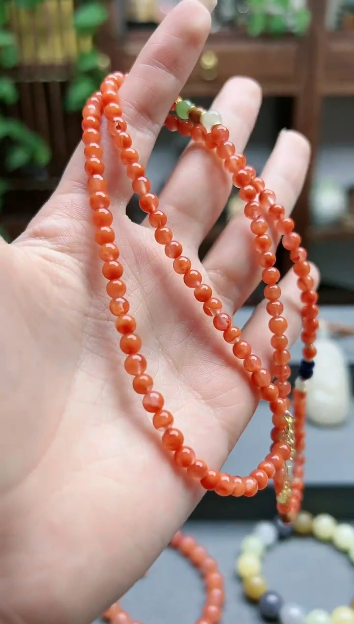 【闪购商品】南红玛瑙颈饰未镶嵌南红长串*1 DN