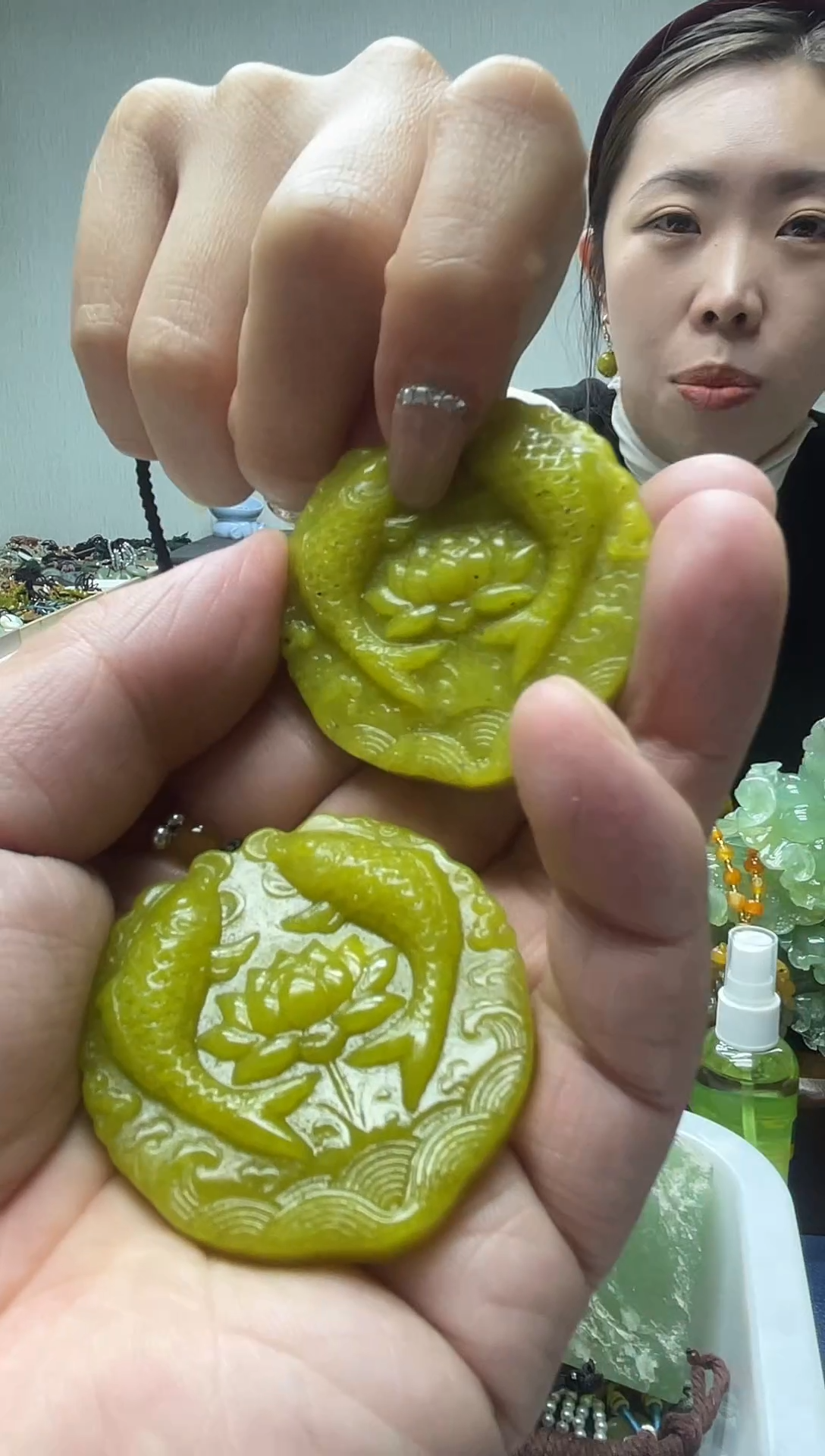 未镶嵌岫玉颈饰多样性发货 拍一发一