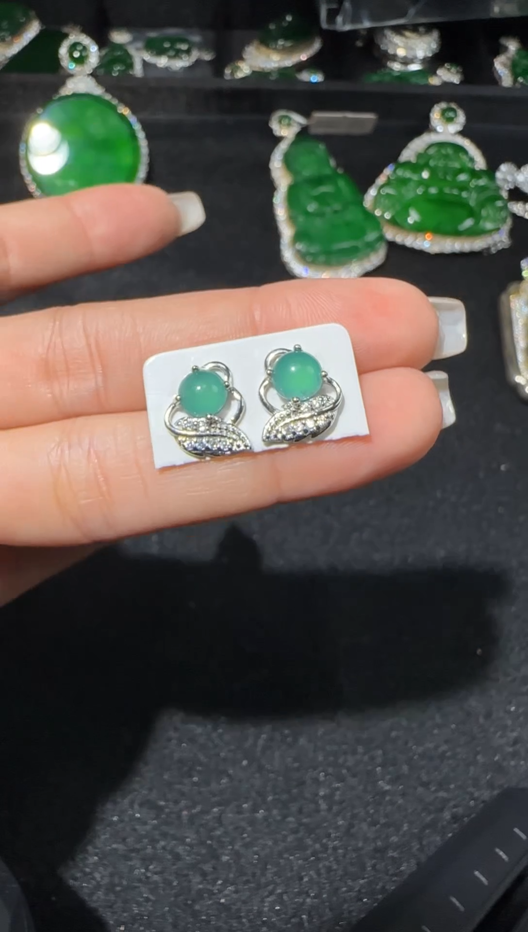 【闪购商品】翡翠耳饰未镶嵌多样性发货拍一发一