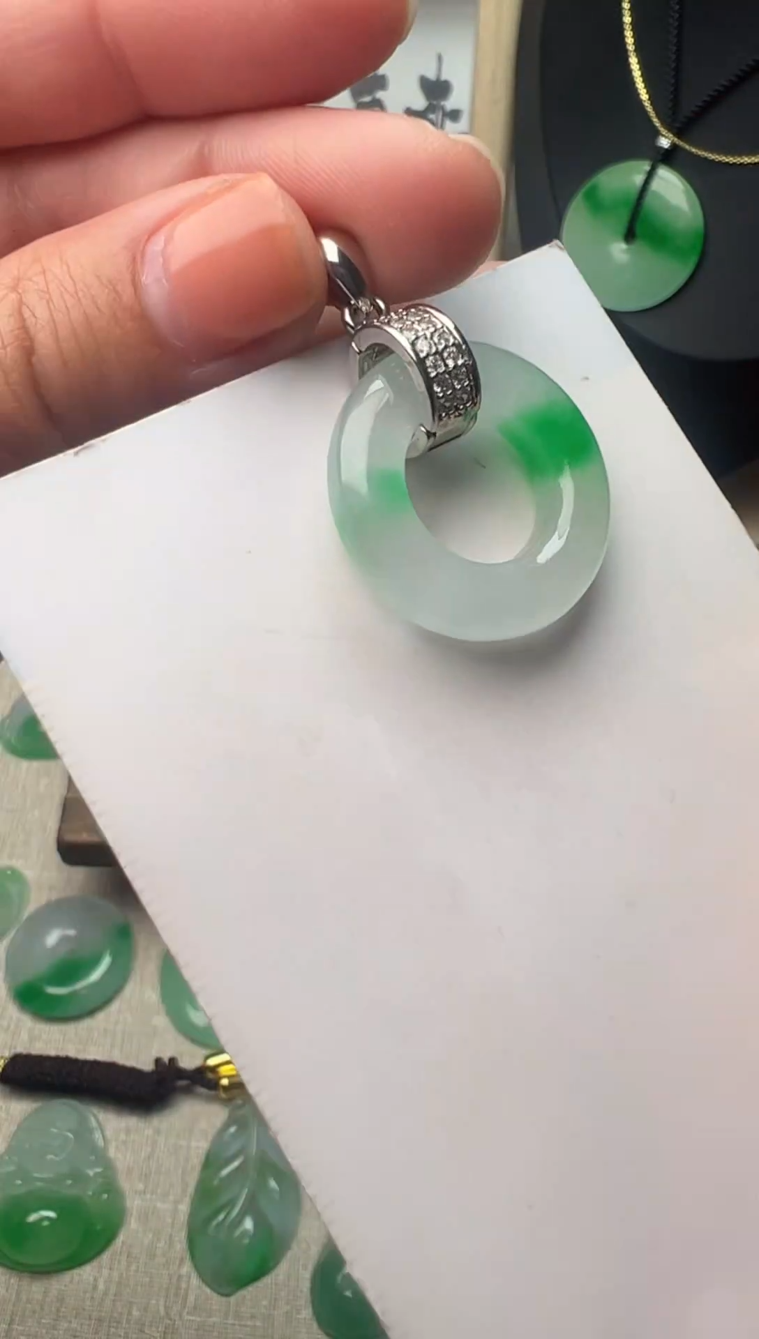 未镶嵌挂件翡翠所见即所得，一图一物