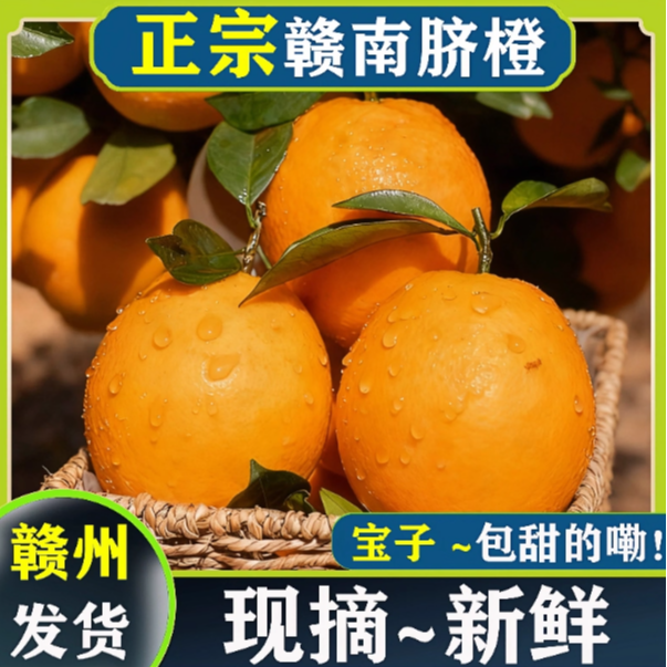 正宗江西赣南脐橙新鲜应季清甜多汁孕妇水果产地现摘直发