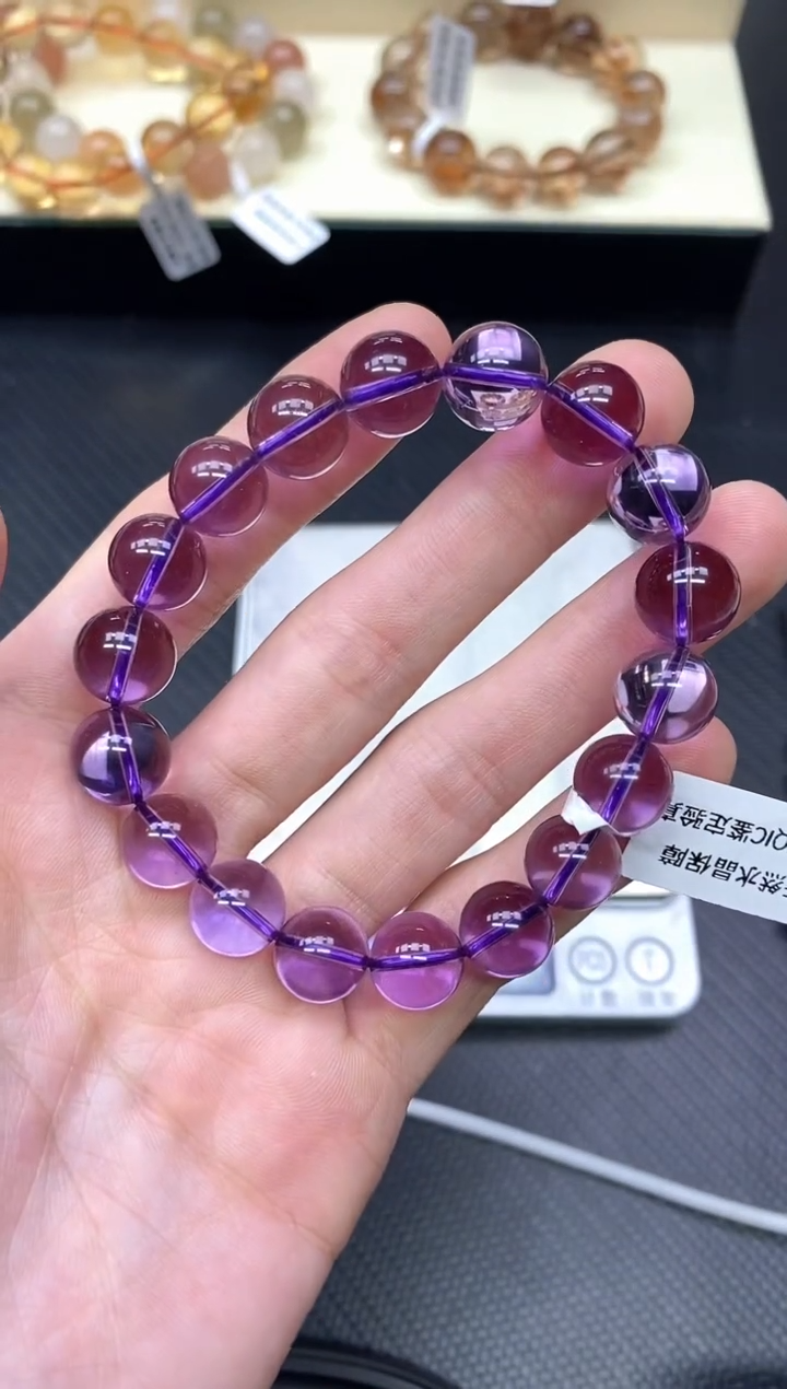 未镶嵌手串水晶AA1紫水晶11mm