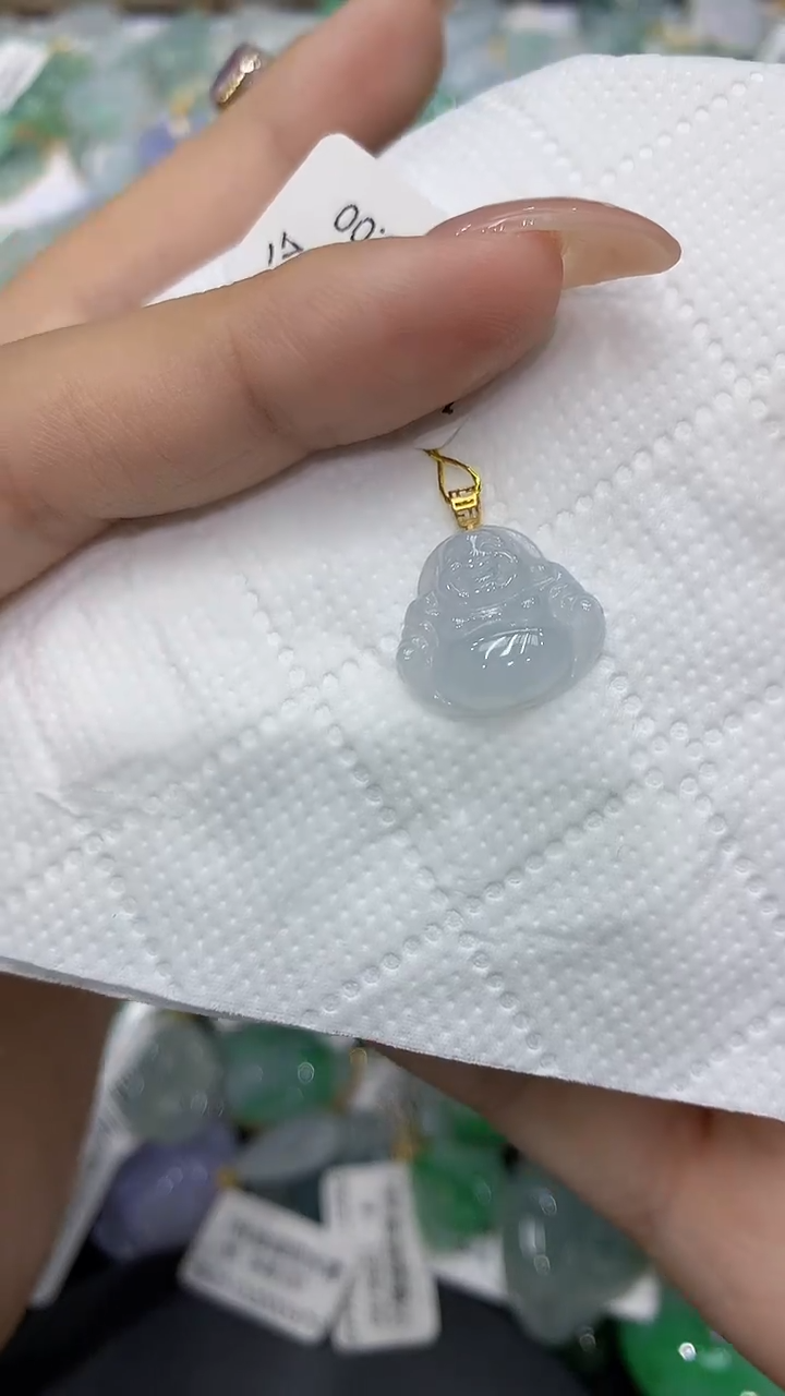 颈饰18K金镶嵌翡翠111111111111