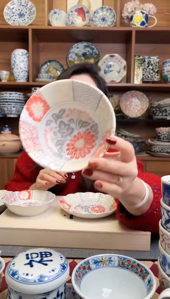 美浓祥瑞12cm高脚饭碗