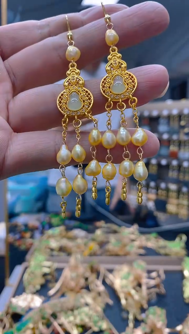 【闪购商品】淡水珍珠耳饰合金0518珍珠饰品