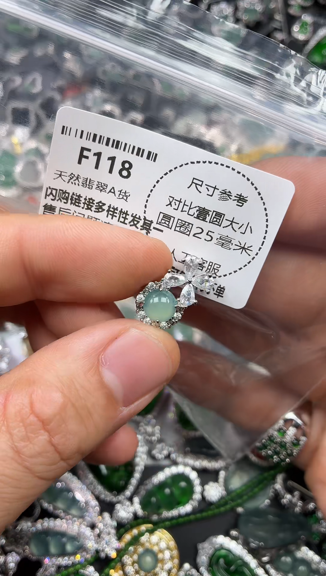 颈饰未镶嵌翡翠F118吊坠