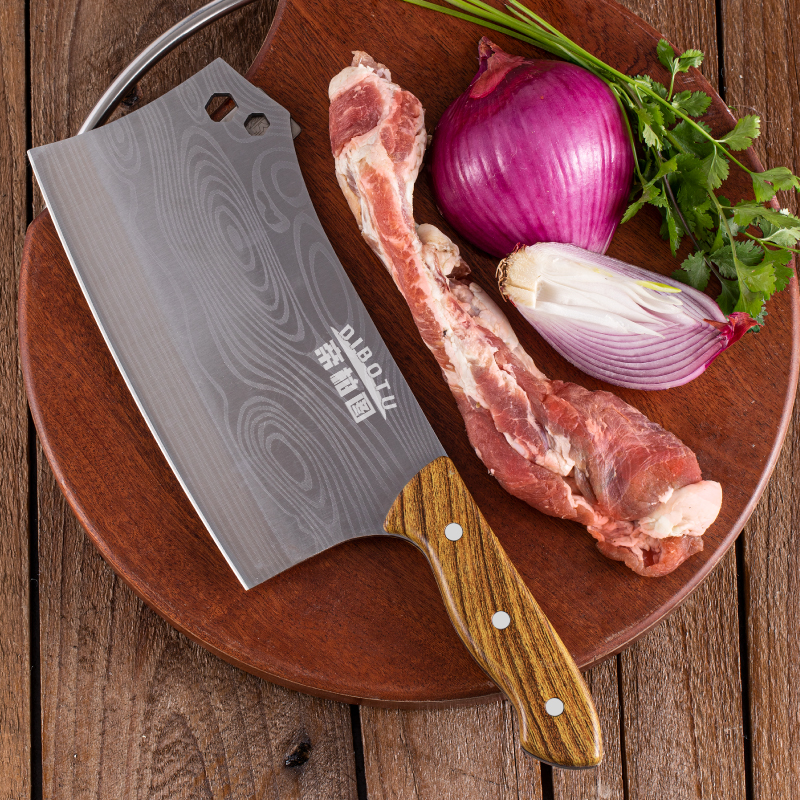 帝柏图激光纹理六件套厨刀锻打锤纹锋利耐磨防锈