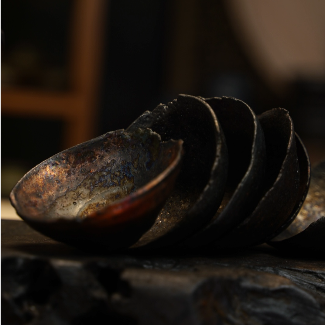 【柿间浅憩】原创重工侘寂主人杯*茶杯*柴烧版（每个不一）