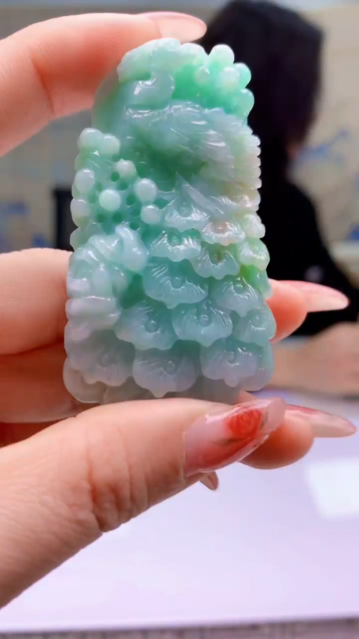 【闪购商品】定制翡翠未镶嵌4829ty-毛货挂件46