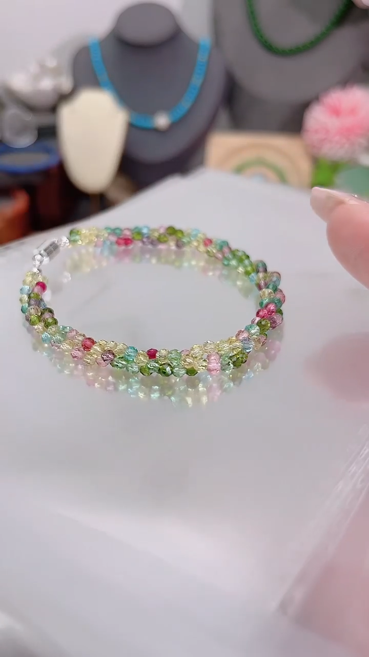 合金手链尖晶石彩麻花19.9
